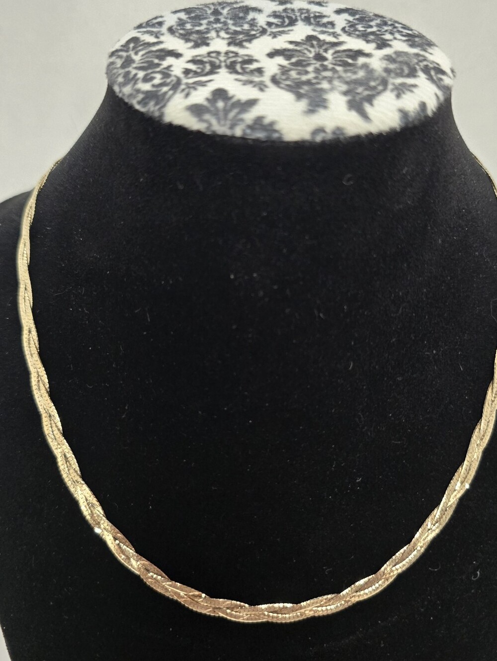 17 Inch 3 Strand Sterling Silver Gold Vermil Necklace Made In Italy